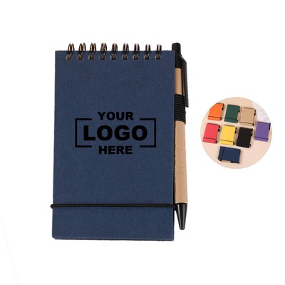 Recycled Paper Notebooks with Pen Set Eco-Friendly.