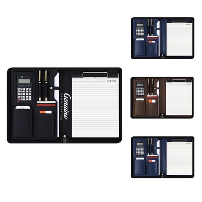 Leather A4 Zippered Portfolio