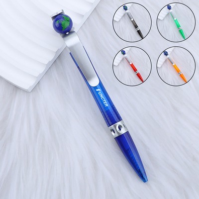 Tellurion Head Pen Rotatable Writing Ballpoint Pens Novelty Plastic Sports Funny Pen