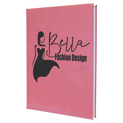 7" x 9.75" Pink Leatherette Sketch Book with Unlined Notepad