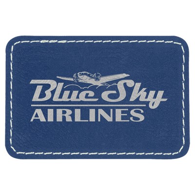 Rectangle Leatherette Patch with Adhesive