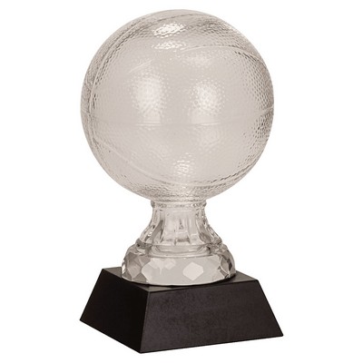 7" Glass Basketball with Marble Base