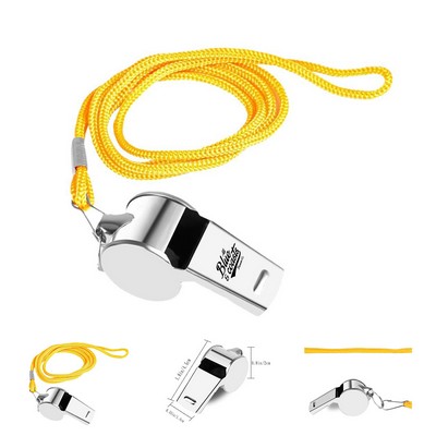 Stainless Steel Lanyard Whistle