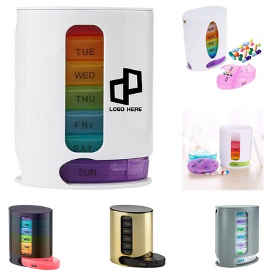 Oval 7-In-1 Tablets Medicine Pill Box Organizers