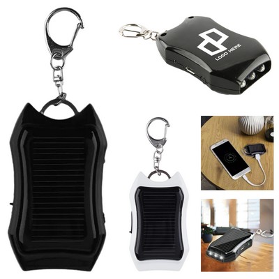 Mini Solar Power Bank W/ Keychain