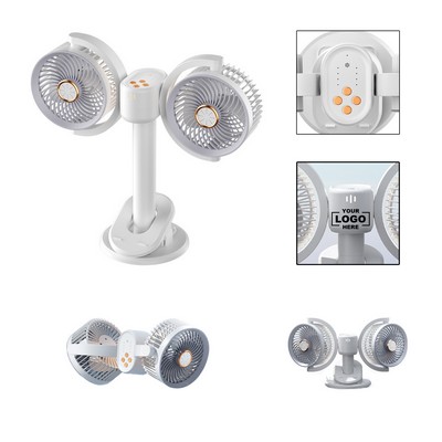 Dual-Head Electric Fan