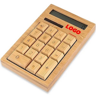 Eco-Friendly Bamboo Solar Calculator