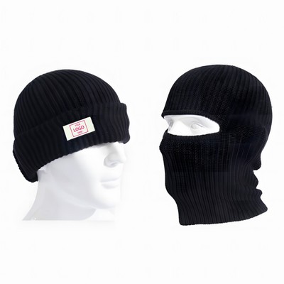 Dual Purpose Windproof Beanie and Ski Mask