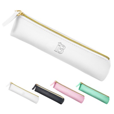 PU Leather Solid Color Study Supplies Stationery Pouch