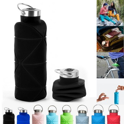Portable Silicone Outdoor Folding Mug with Carrying Handle