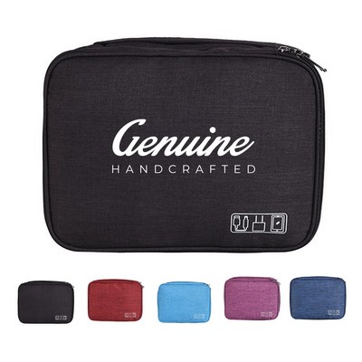 3-Layer Waterproof Cord Bag with Elastic Loops and Mesh Pocket