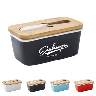 Butter Box with Lid and Knife