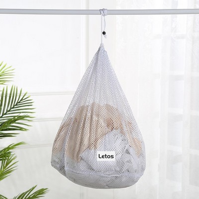 16x20 Inch Coarse Mesh Laundry Bags Laundry Wash Bags Drawstring Laundry Bag-Woven Label