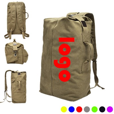20L Classic Canvas School Travel Backpack Tablet Rucksack