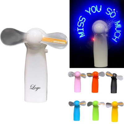 LED flash Mini Handheld Fan