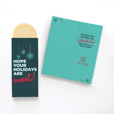 One Color Foil-Stamped Stock Holiday Sentiment Sweeter Cards with Sugar Cookies
