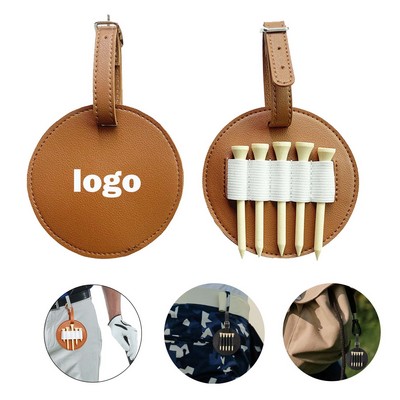 PU Leather Golf Tees Holder