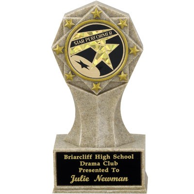 6 1/2" Granite Stone Resin Award - Hold 2" Insert