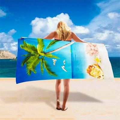 Sublimated Quick Dry 400GSM Microfiber Beach Towel (60"x30)