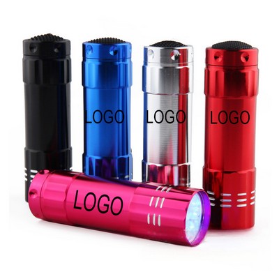 Mini Detection Aluminum 9 Led Uv Violet Flashlight MOQ 50 Pcs
