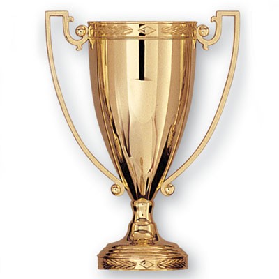 13" Die Cast Gold Cup Trophy with No Lid