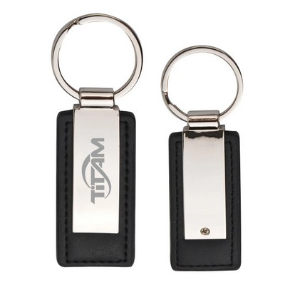 Leatherette Metal Keychain