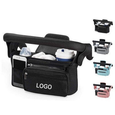 Universal Stroller Organizer With Insulated Cup Holder