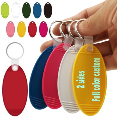 Full Color Custom Motel Keychain Vintage Hotel Key Tag