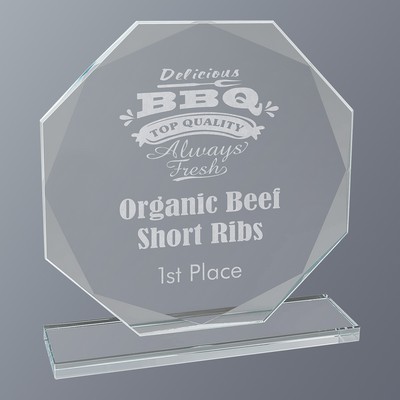 Clear Glass Award Series, Octagon, Large (7"x 7-1/2"H)