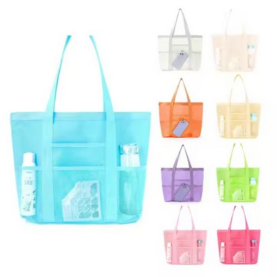 Large Capacity Portable Mesh Beach Shoulder Bag