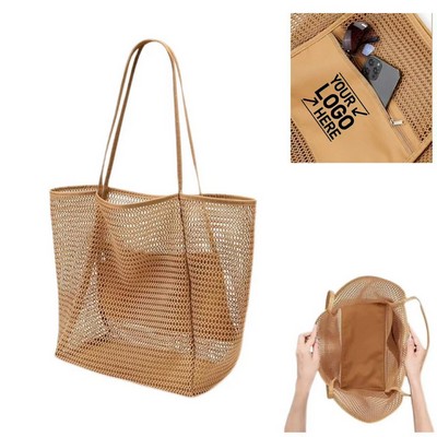 Foldable Mesh Beach Tote Bag