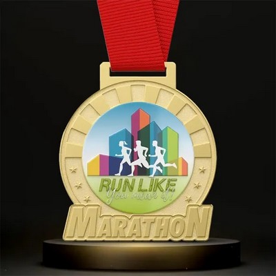 4" UV Printed Marathon Medals