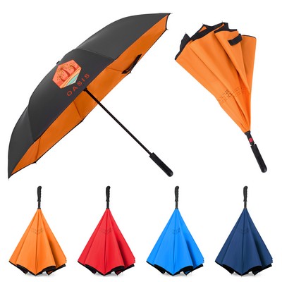 48" Arc Auto-open Two-Tone Reverse Umbrella