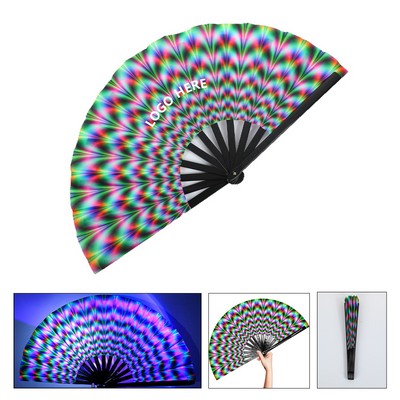 Giant Reflective Foldable Rave Hand Fan