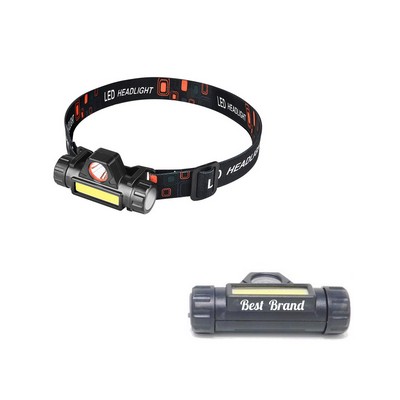 Night Fishing LED & COB Rechargeable Headlamp