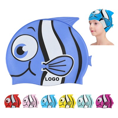Kid's Cartoon Silicone Swim Cap