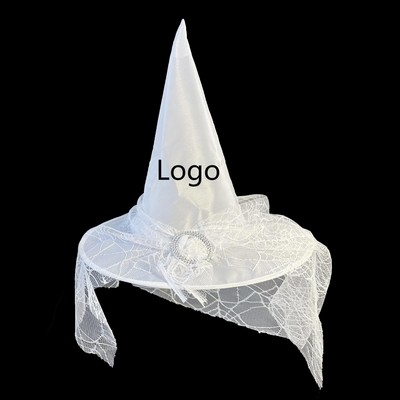 Witch Lace Face Covering Hat