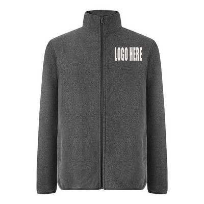 Men's Heathered Full-Zip Fleece Jacket