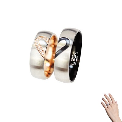 Personalized Heart-Shaped Couple Rings