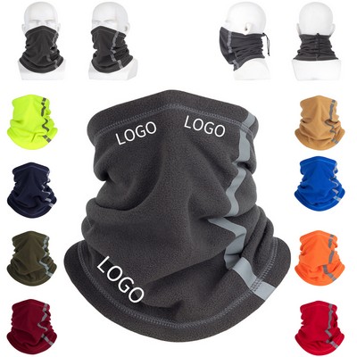 Reflective Fleece Warmer Neck Gaiter Face Mask