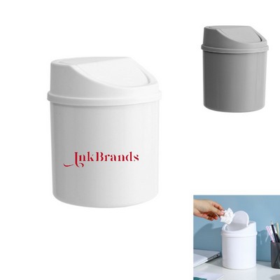 Tabletop Plastic Swing Lid Trash Can