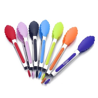 8" Kitchen And BBQ Tongs