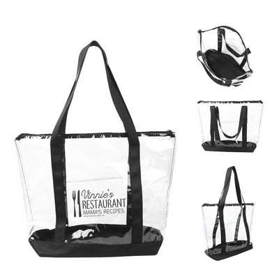 Clear Nylon Stadium Tote Bag