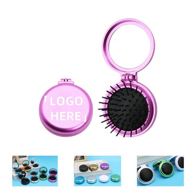 Folding Air Cushion Comb With Mirror