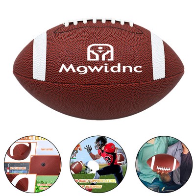 No.9 American Football Machine Stitched PU Synthetic Leather Training Game Ball for Adults