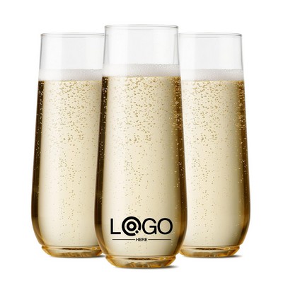 9oz Clear Plastic Champagne Glasses
