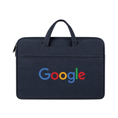 12" Nylon Laptop Zipper Bag with Smart Handle with Full-Color Heat Transfer Print