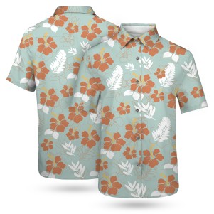 Women's 135gsm Custom Print Stretch Hawaiian Shirt