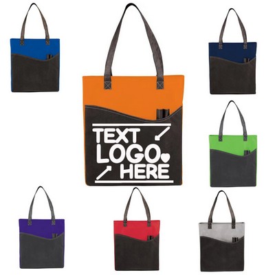 Promotional Rivers Pocket Non-Woven Convention Tote Bags
