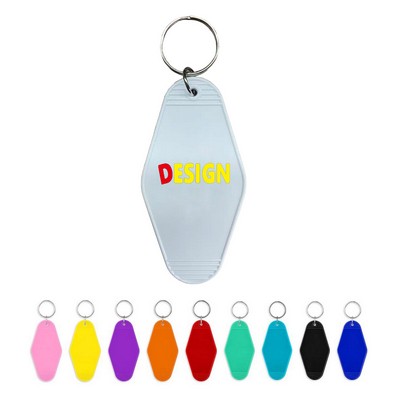 Plastic Keycard Tag Hotel Room Keychain